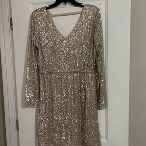 Maurices Sparkling Sequin Long Sleeve Dress